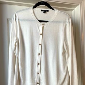 Ann Taylor winter white cardigan